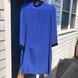 Vintage hand made royal blue dress